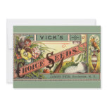 Vintage Vick's Choice Seeds Packet invitations