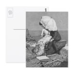 Vintage Victorian Black and White Romance postcards