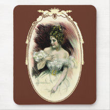 Vintage Victorian Bridal Portrait Mouse Pad