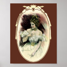 Vintage Victorian Bridal Portrait Print