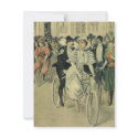 Vintage Victorian Bride and Groom on a Bike invitations