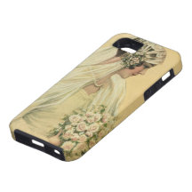 Vintage Victorian Bride in Profile Bridal Portrait iPhone 5 Cases