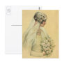 Vintage Victorian Bride in Profile Post Card