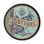Vintage Victorian Button Label Magnet