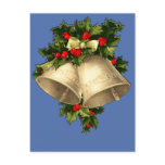 Vintage Victorian Christmas Bells Cards, Stickers postcards