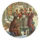 Vintage Victorian Christmas Musicians stickers