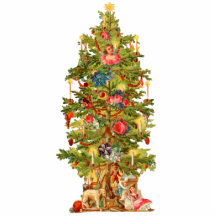 Vintage Victorian Christmas Tree Ornament Cut Out