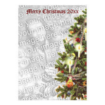 Vintage Victorian Decorate Christmas Tree Card Invitations