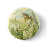 Vintage Victorian Easter Angel with Lamb buttons