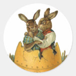 Vintage Victorian Easter Bunnies, Giant Easter Egg Stickers