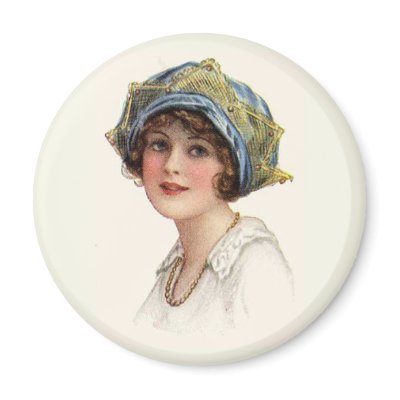 VINTAGE VICTORIAN HAT FASHION REFRIGERATOR MAGNETS by dgpaulart