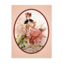 Vintage Victorian Lady Postcard