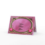 Vintage Victorian Pink Rose Love Photo Frame cards
