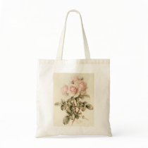 Vintage Victorian Romantic Roses Tote Bags