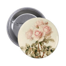 Vintage Victorian Romantic Roses Buttons