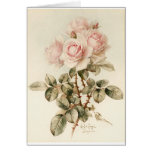 Vintage Victorian Romantic Roses Card