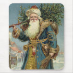 Vintage Victorian Santa Claus with Christmas Tree Mouse Pads
