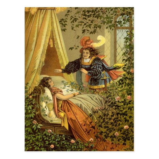 Vintage Victorian Sleeping Beauty Fairy Tale Post Cards