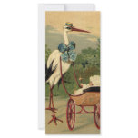 Vintage Victorian Stork and Baby Carriage rack cards