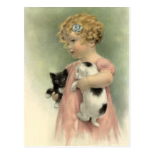 VINTAGE VICTORIAN Stray Pet Adopt Rescue  POSTCARD