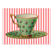 Vintage Victorian Tea Cup Post Cards