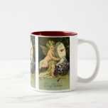 Vintage Victorian Valentine's Angel w Love Birds Coffee Mugs