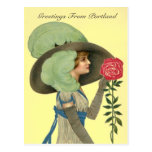 VINTAGE VICTORIAN w/ ROSE Portland OR POSTCARD