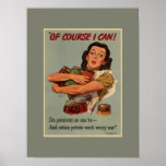 Vintage Victory Garden: Of Course I Can! Poster