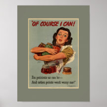 Vintage Victory Garden: Of Course I Can! Poster