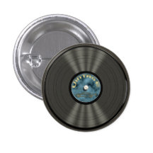 Vintage Vinyl Record Button