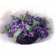 Vintage Violet Basket Photo Sculpture