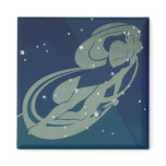Vintage Virgo, Signs of the Zodiac Refrigerator Magnets