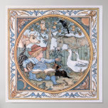 Vintage Walter Crane: The child, the animals small posters