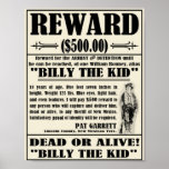 Vintage Wanted Poster Billy the Kid