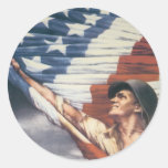 Vintage War Poster - Independence Stickers