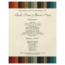 Vintage Warm Autumn Stripes Wedding