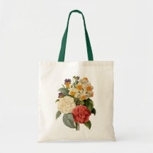 Vintage Wedding Bouquet, Blooming Flowers Tote Bag