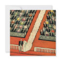 Vintage Wedding Ceremony, Bride and Groom invitations
