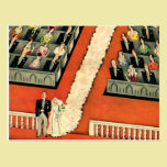 Vintage Wedding Ceremony, Bride Groom Newlyweds postcards