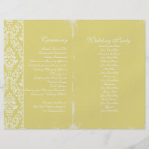 Vintage Wedding Ceremony Program Personalised Flyer