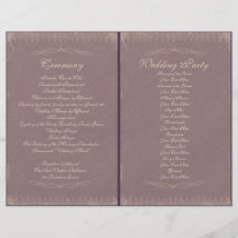 Vintage Wedding Ceremony Program Full Colour Flyer