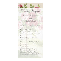 Vintage Wedding Ceremony Program Personalized Rack Card