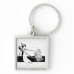 Vintage Wedding Couple keychains