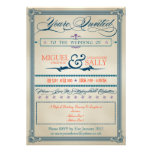 Vintage Wedding Evening-Only Custom Invite