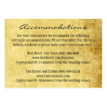 Vintage Wedding Insert Reception Cards Business Cards