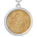 Vintage Wedding Monogram Pendant