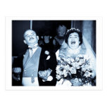 Vintage Wedding Picture - Happy Couple (Cyanotype) Postcards