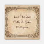 vintage wedding  Save the date magnet