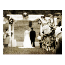 Vintage  Wedding Save The Date Postcard