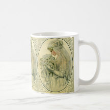 Vintage Wedding, Victorian Bride Bridal Portrait Coffee Mugs